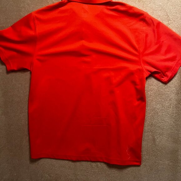 PGA Tour Men Large Coral Airflux 3 Button Collar Short Sleeve Active Golf‎ Polo - Picture 6 of 6